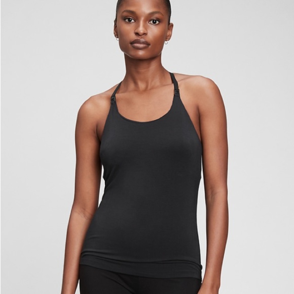 Gap Maternity breastfeeding nursing tank modal S black